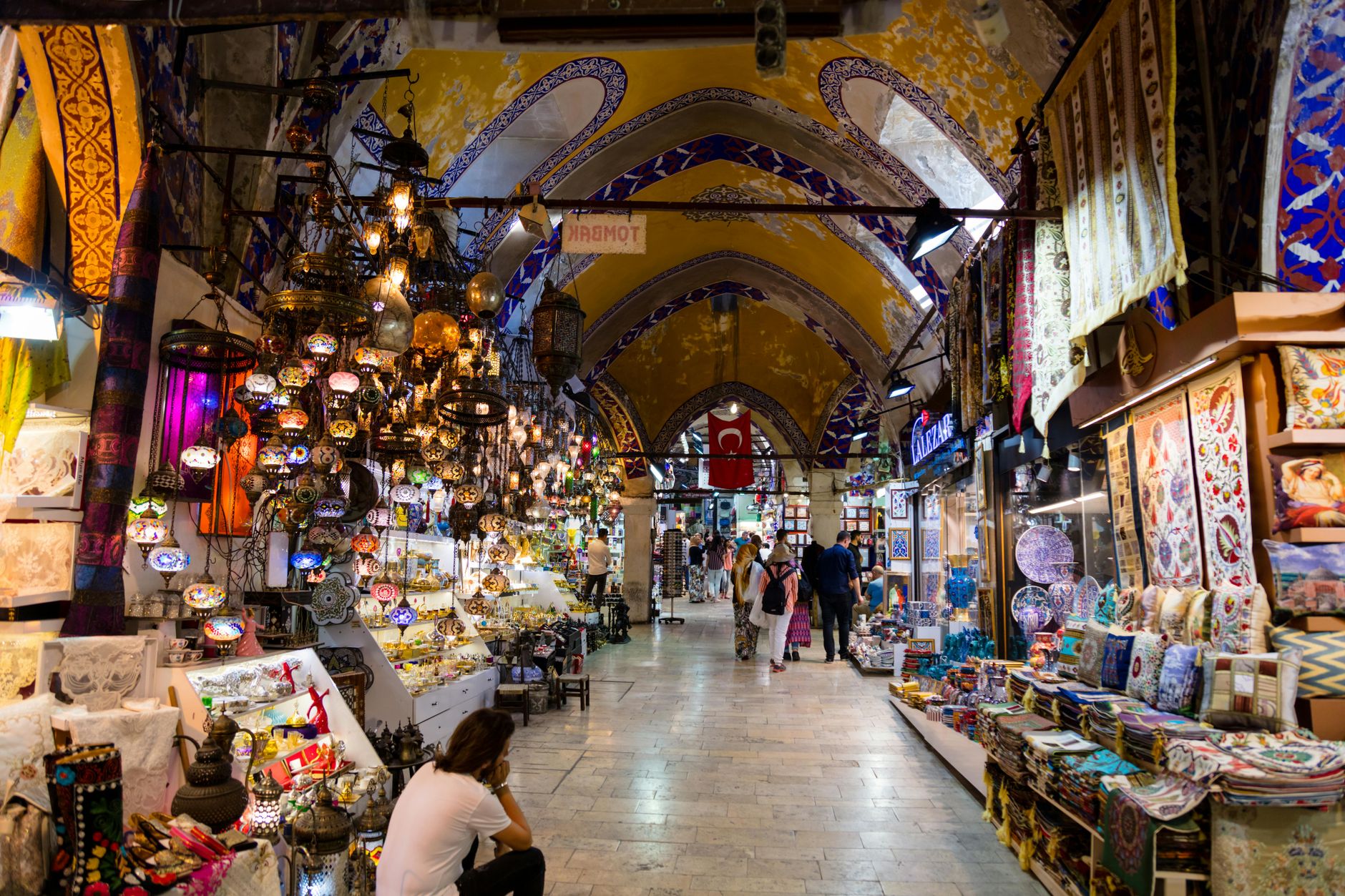 vibrant grand bazaar interior in istanbul