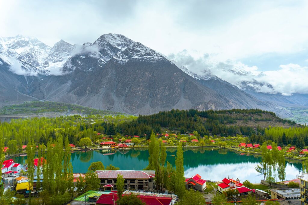 scenic view of shangrila resort in skardu pakistan